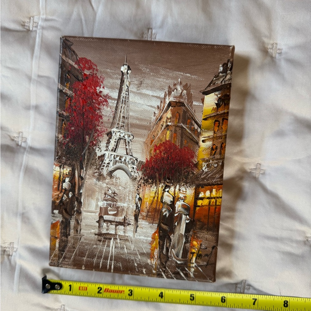 Eiffel Tower Street Scene Canvas Art